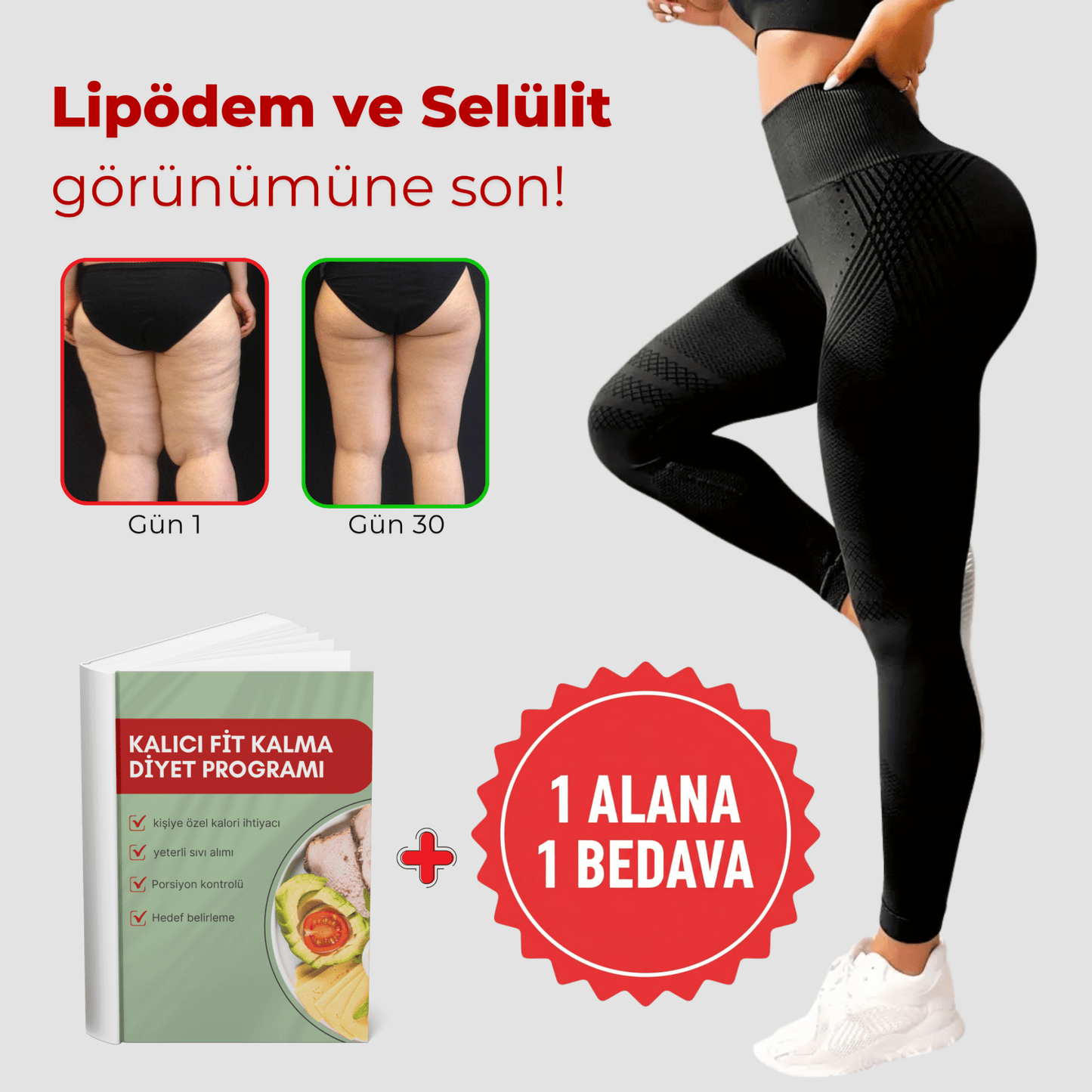 3'lü Etki Taytı Lipödem, Selülit, Varis TightTonic™ - Tight Tonic