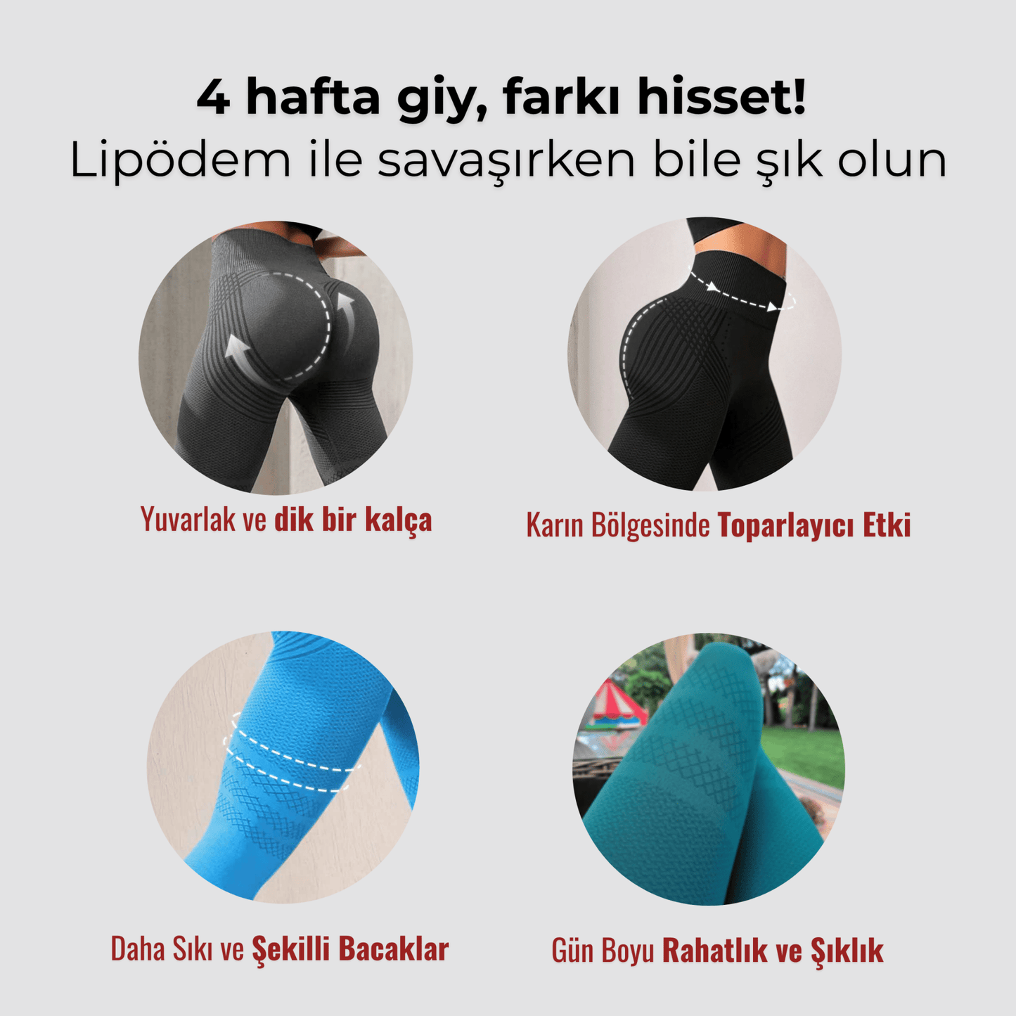 3'lü Etki Taytı Lipödem, Selülit, Varis TightTonic™ - Tight Tonic