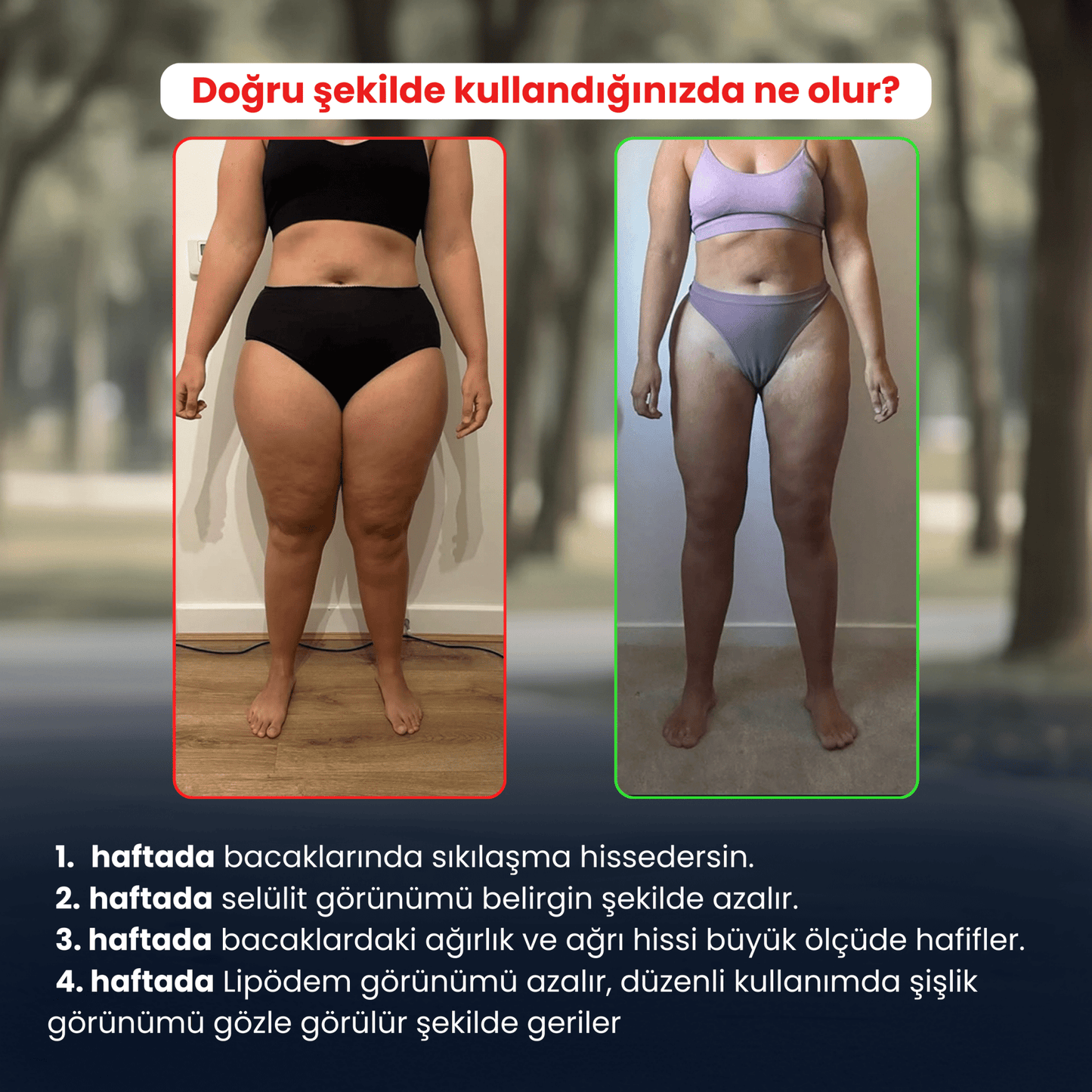 3'lü Etki Taytı Lipödem, Selülit, Varis - Tight Tonic