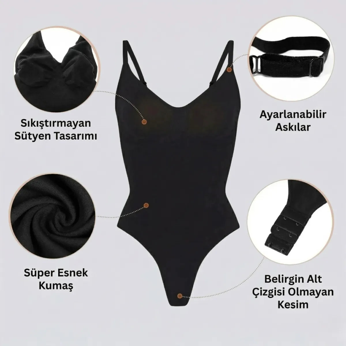 Gün Boyu Şekillendiren Bodysuit